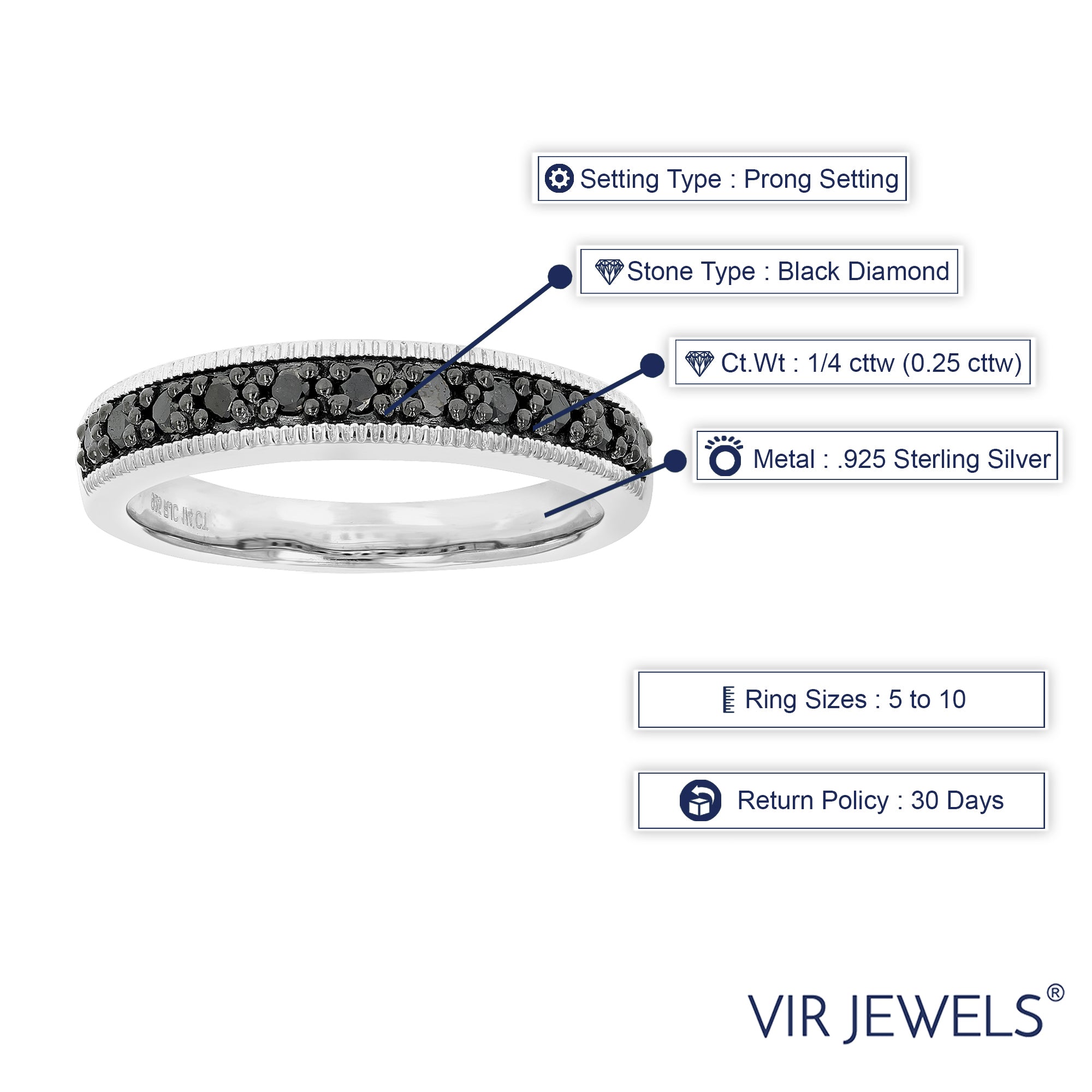 Black Diamond Wedding Band