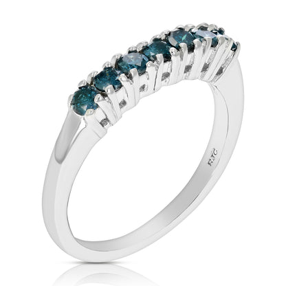 Blue Prong Diamond Wedding Band