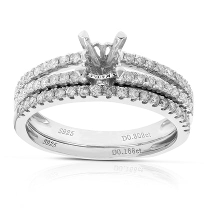 Diamond Semi Mount Bridal Ring Set