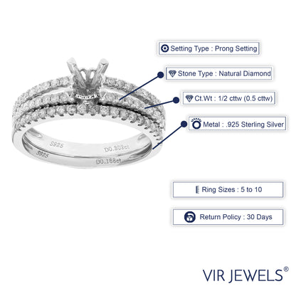 Diamond Semi Mount Bridal Ring Set