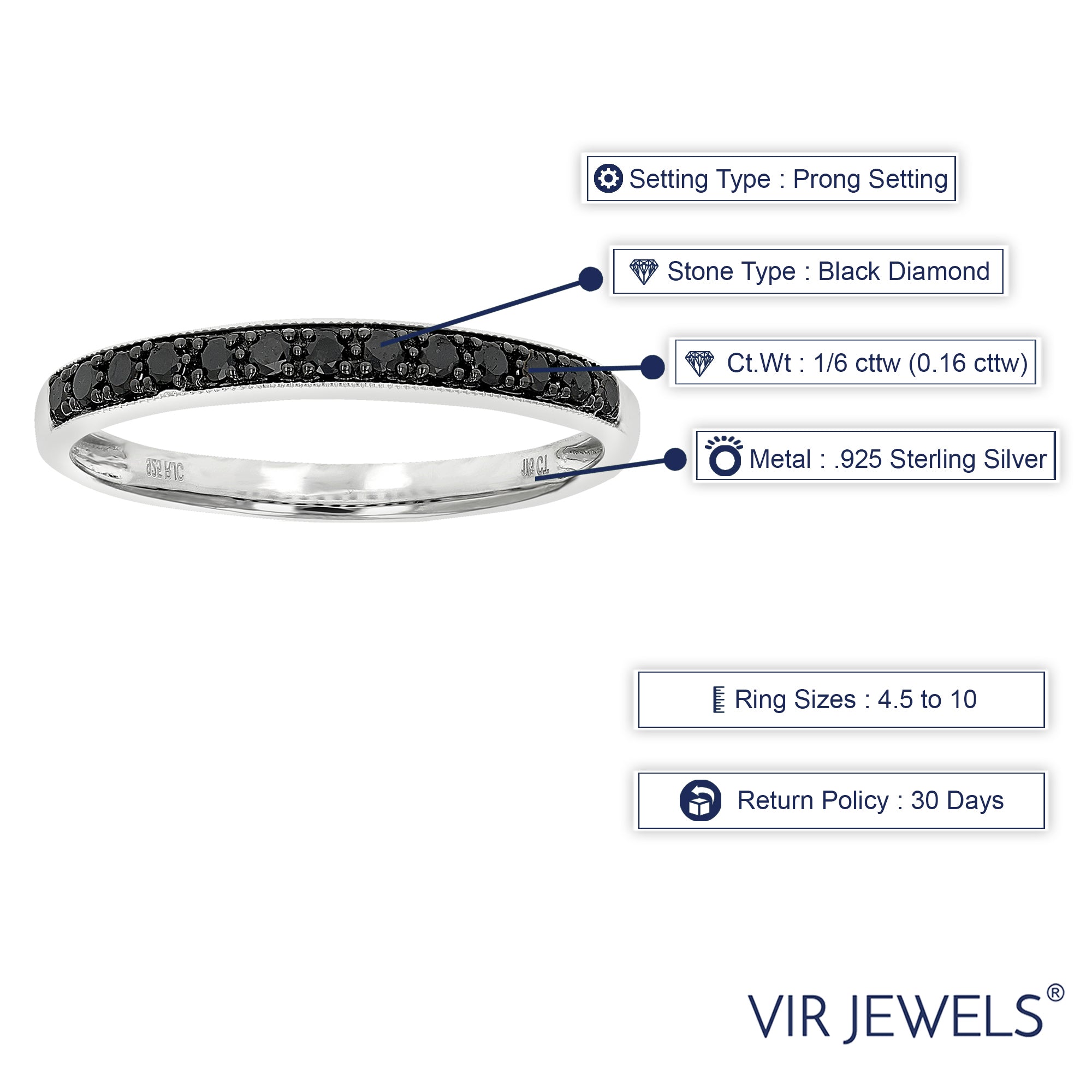 Black Diamond Wedding Band