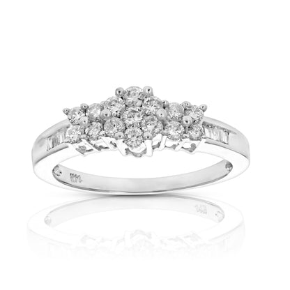 Composite Diamond Engagement Ring