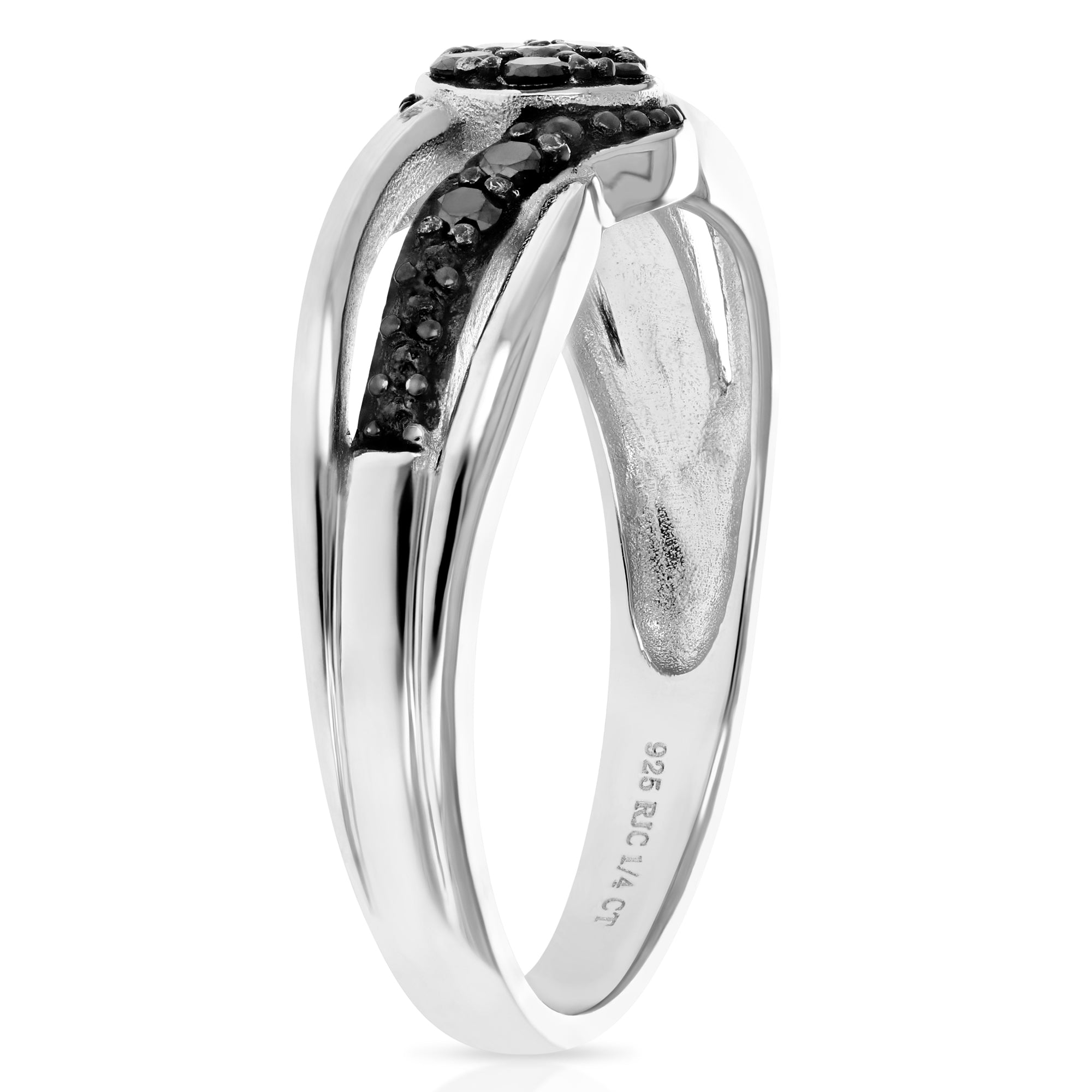 Swirl Black Diamond Ring