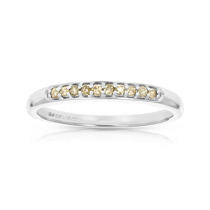 Champagne Diamond Wedding Band