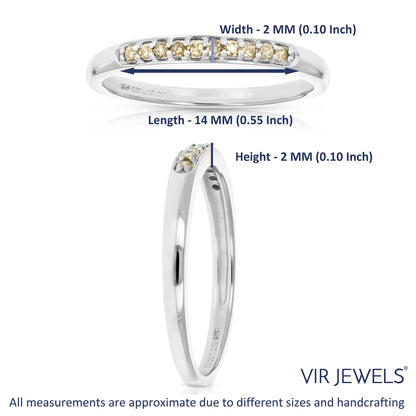 Champagne Diamond Wedding Band