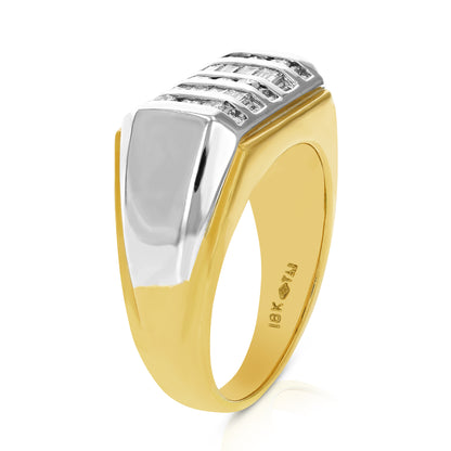 Baguette Diamond Two Tone Ring