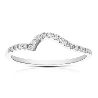 Diamond Wave Wedding Band