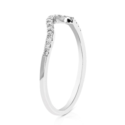 Diamond Wave Wedding Band