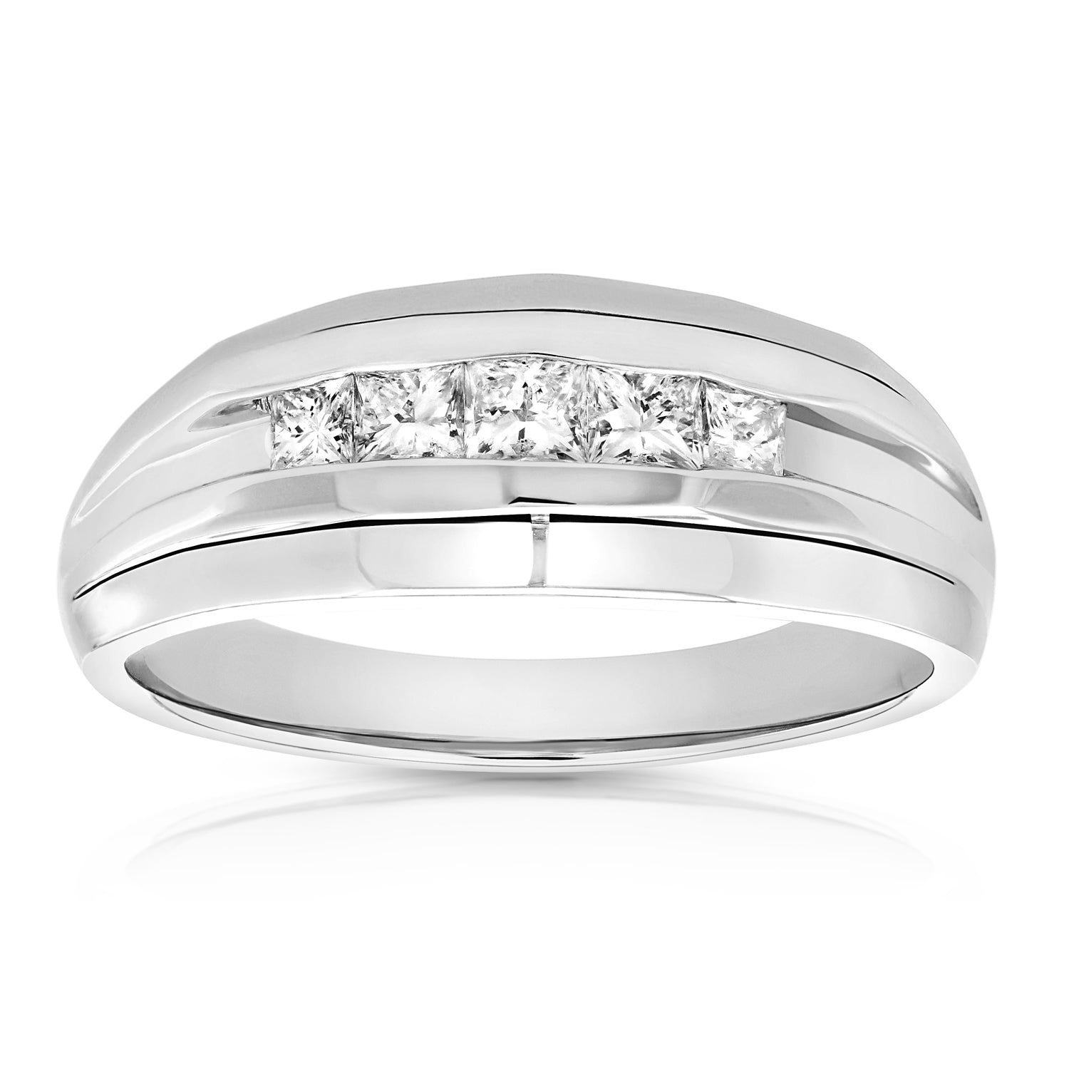 Princess Diamond 5 Stone Engagement Ring