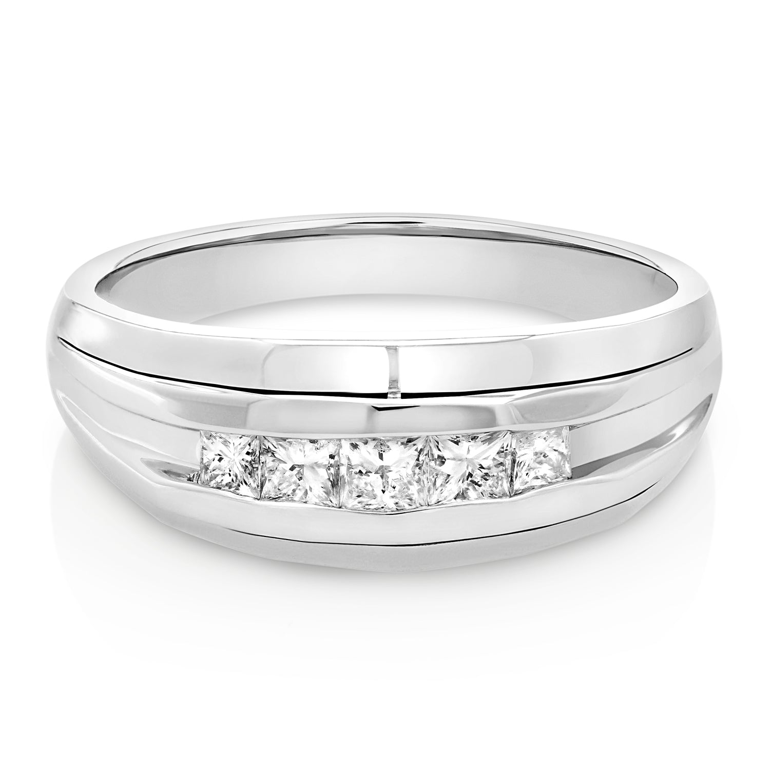 Princess Diamond 5 Stone Engagement Ring