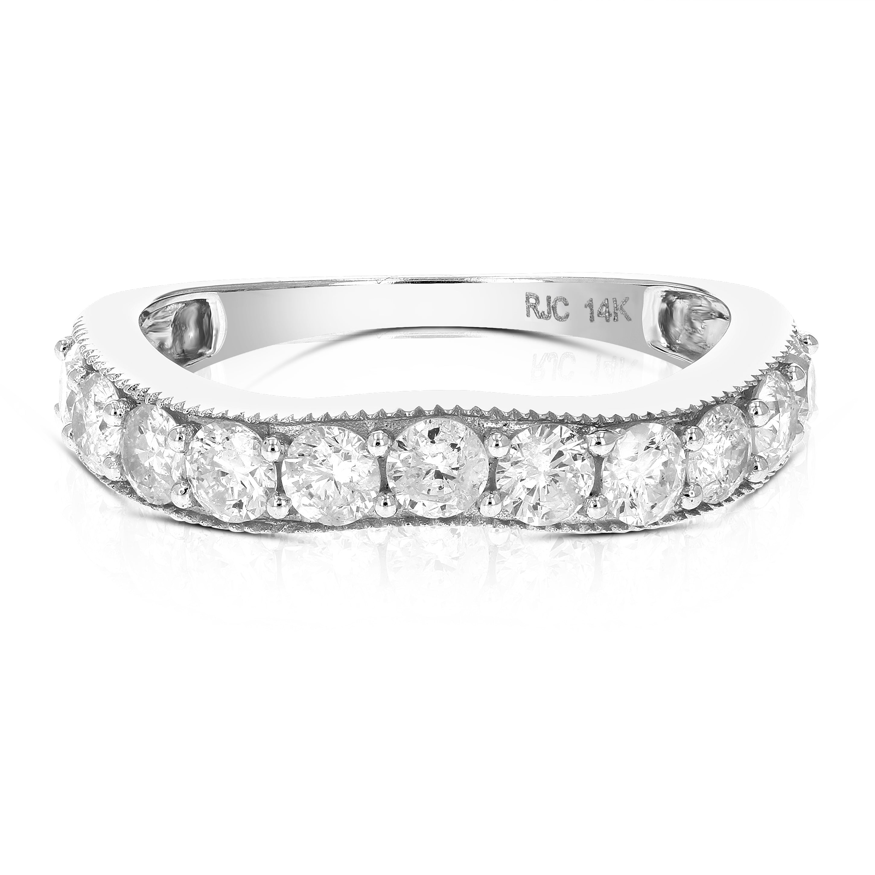 Contour Wave Diamond Wedding Band in 14k Gold