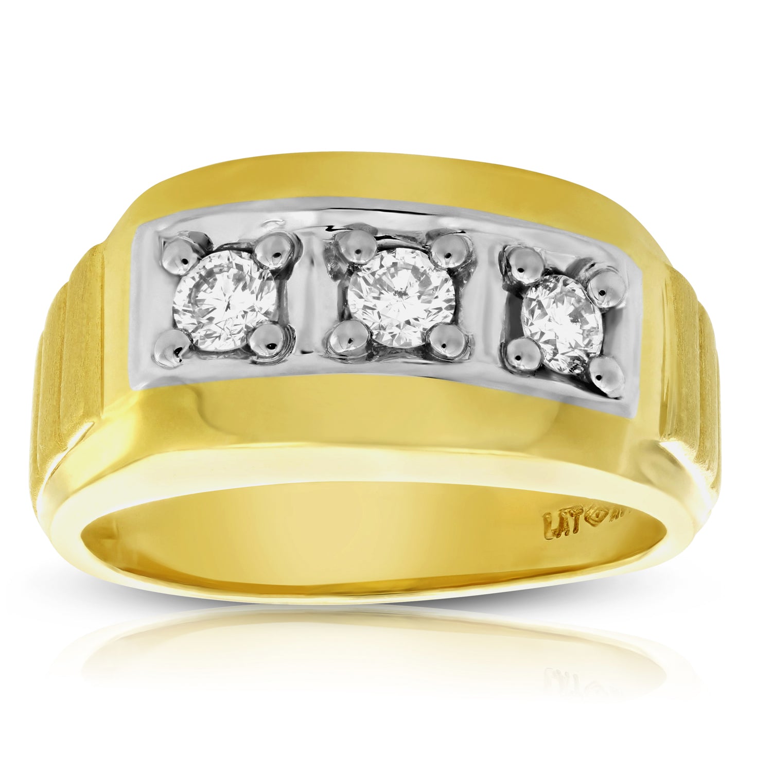 Three Diamond Men's Ring