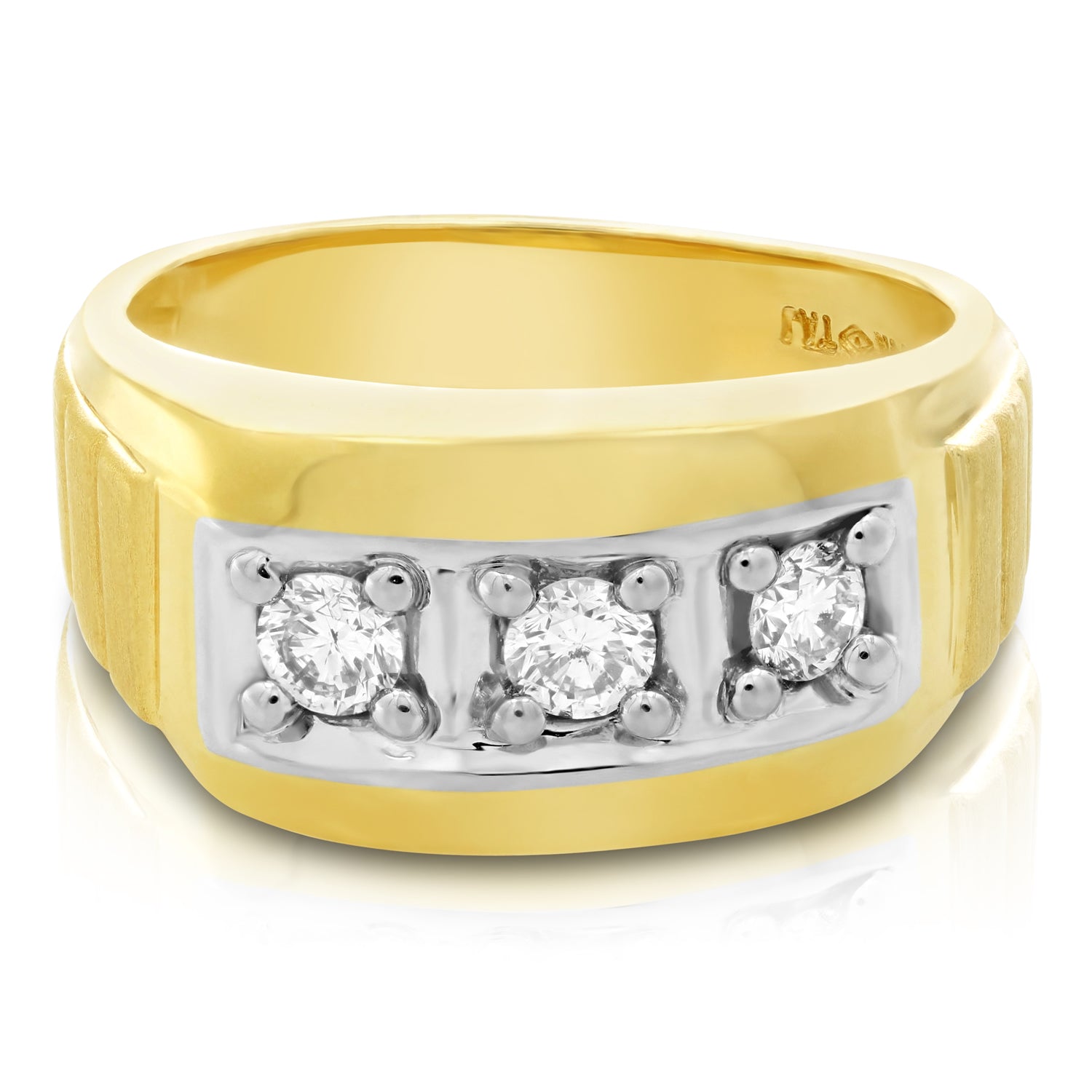 Three Diamond Men's Ring