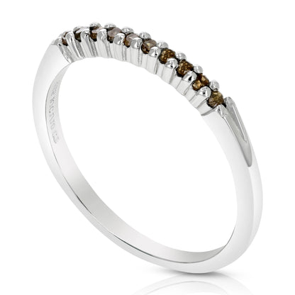 Champagne Diamond Wedding Band