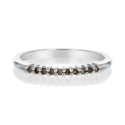 Champagne Diamond Wedding Band