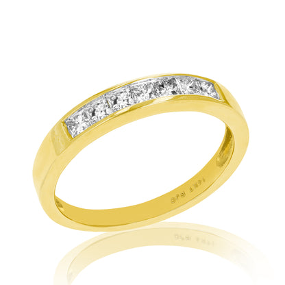 7 Stone Princess Diamond Channel Band