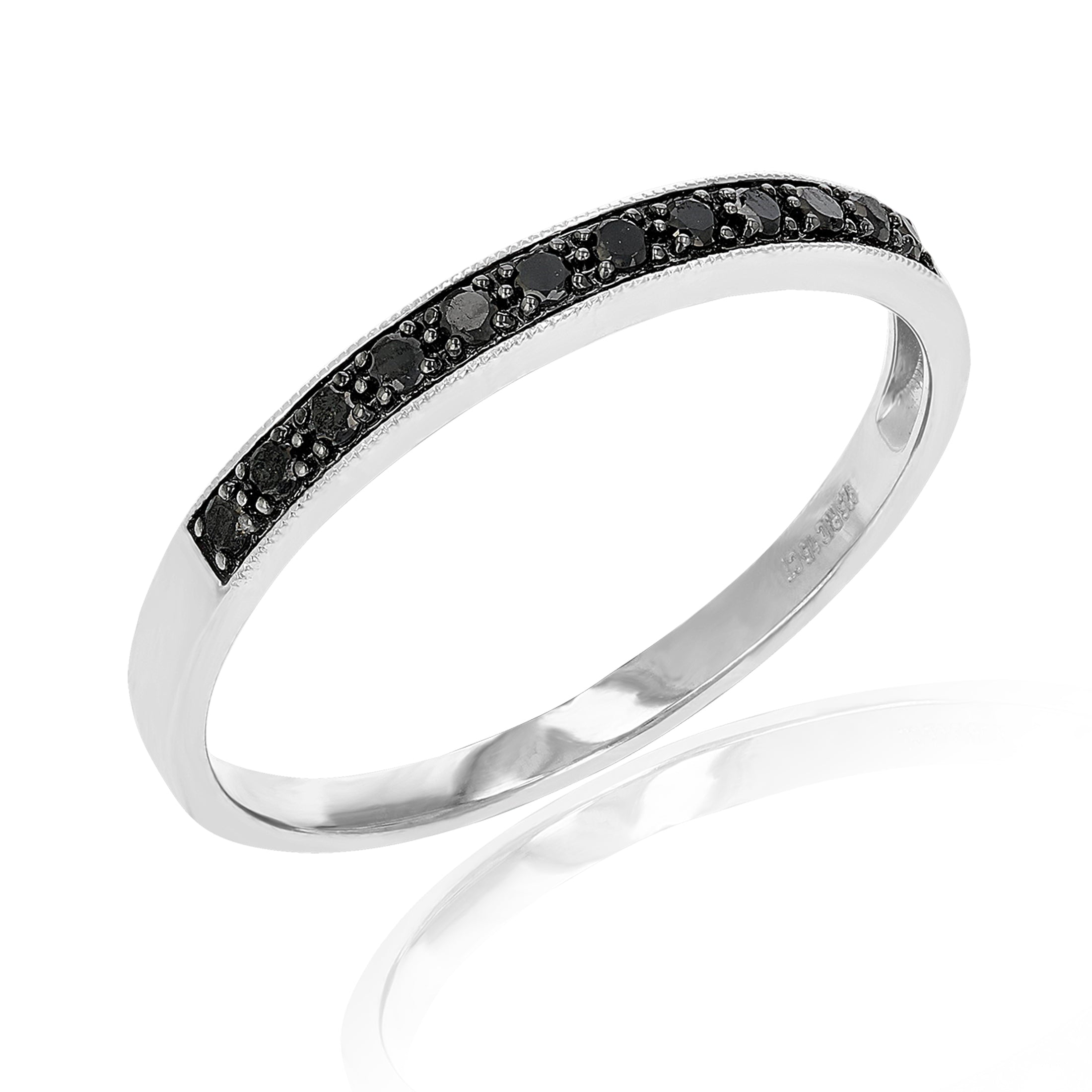 Classic Black Diamond Wedding Band