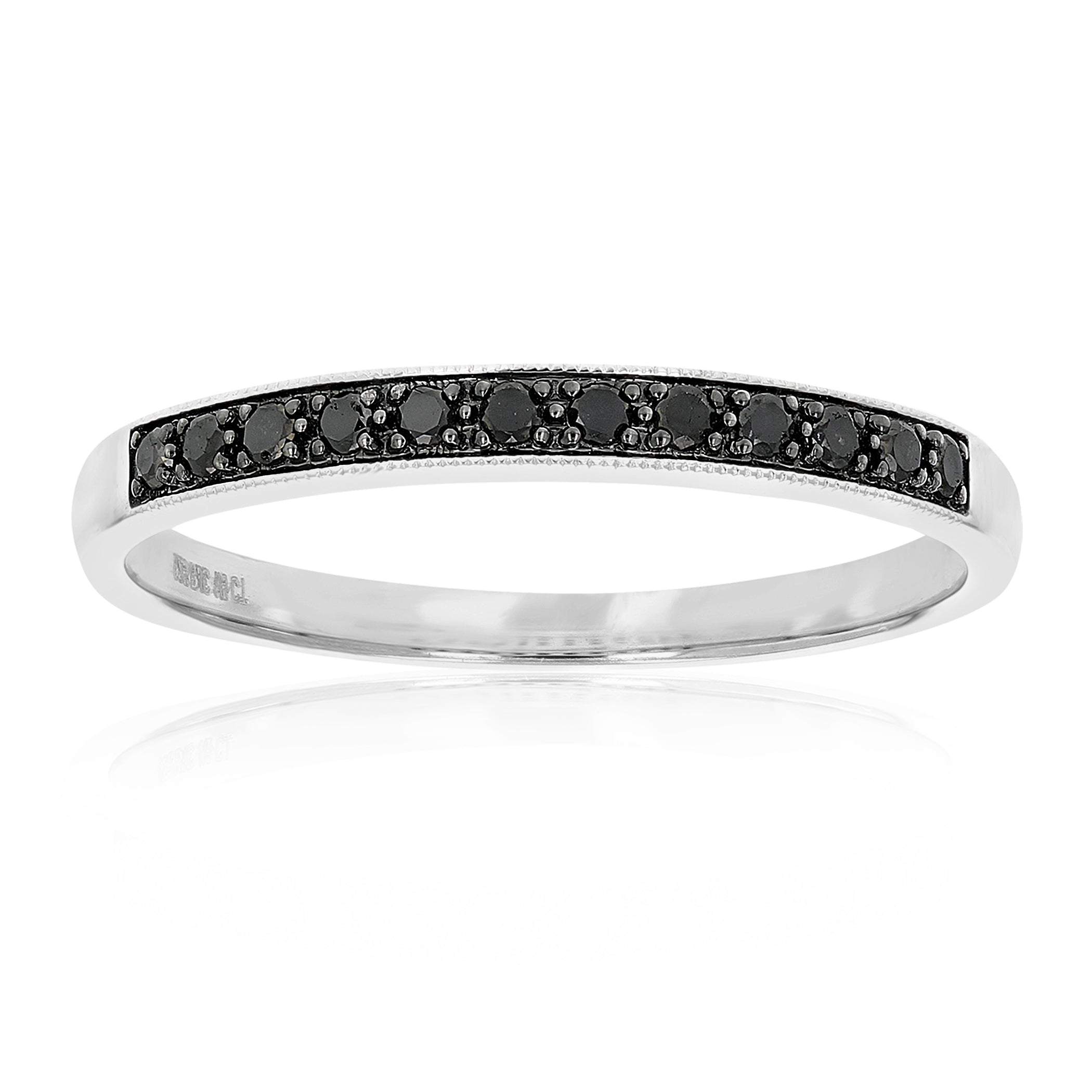 Classic Black Diamond Wedding Band