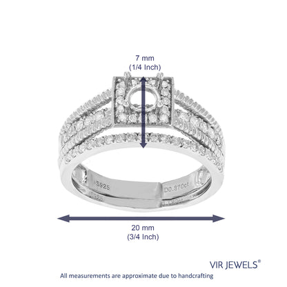 Halo Diamond Semi Mount Bridal Set