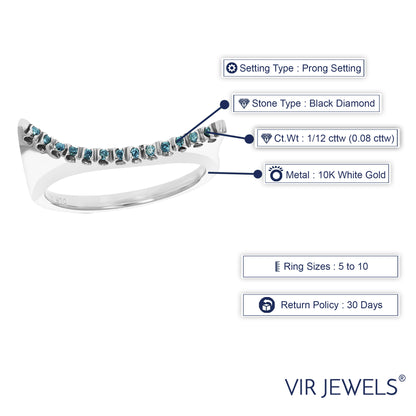 Blue Diamond Curve Ring