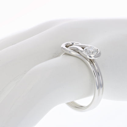 Solitaire Diamond Knot Fashion Ring