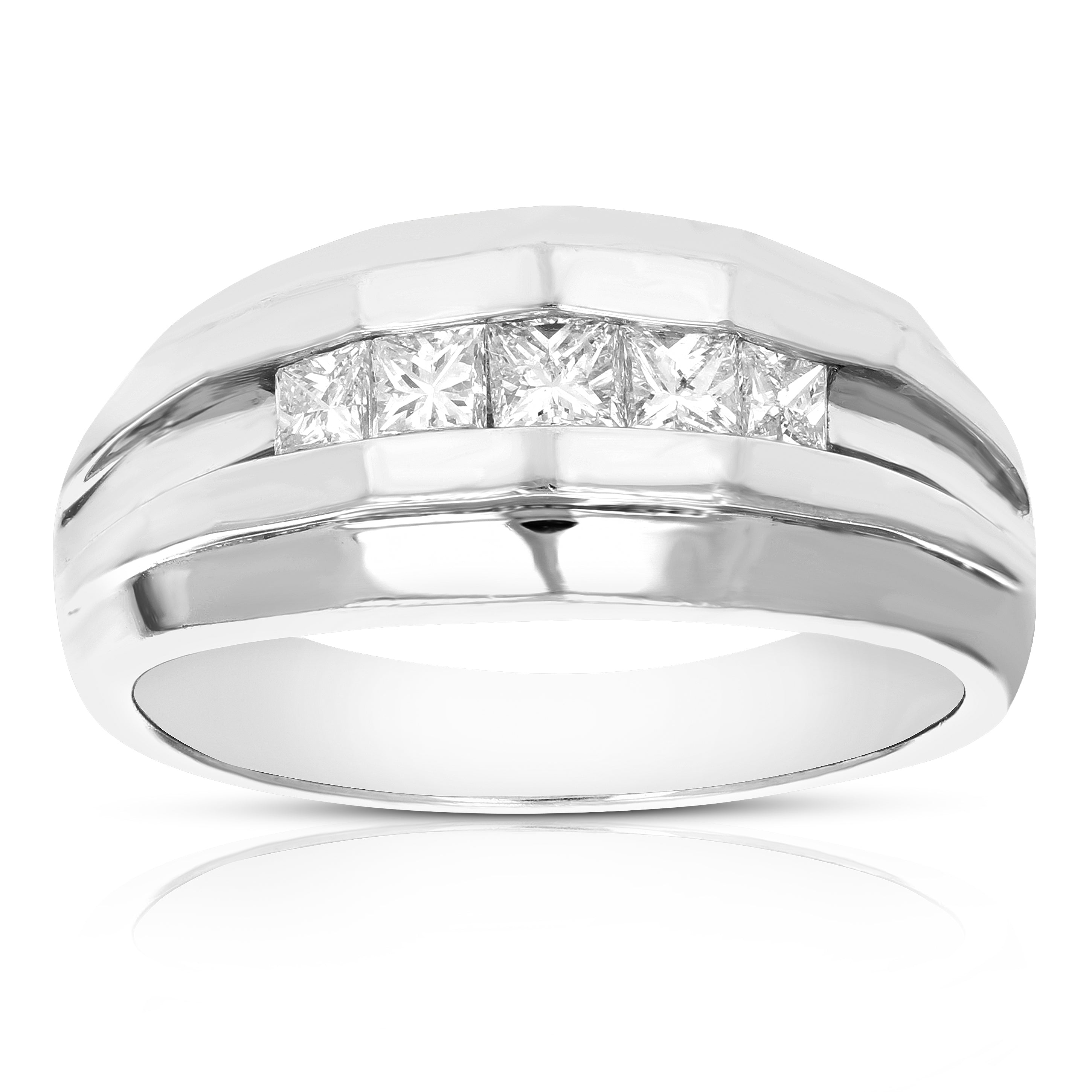 Five Princess Diamond Men's Ring