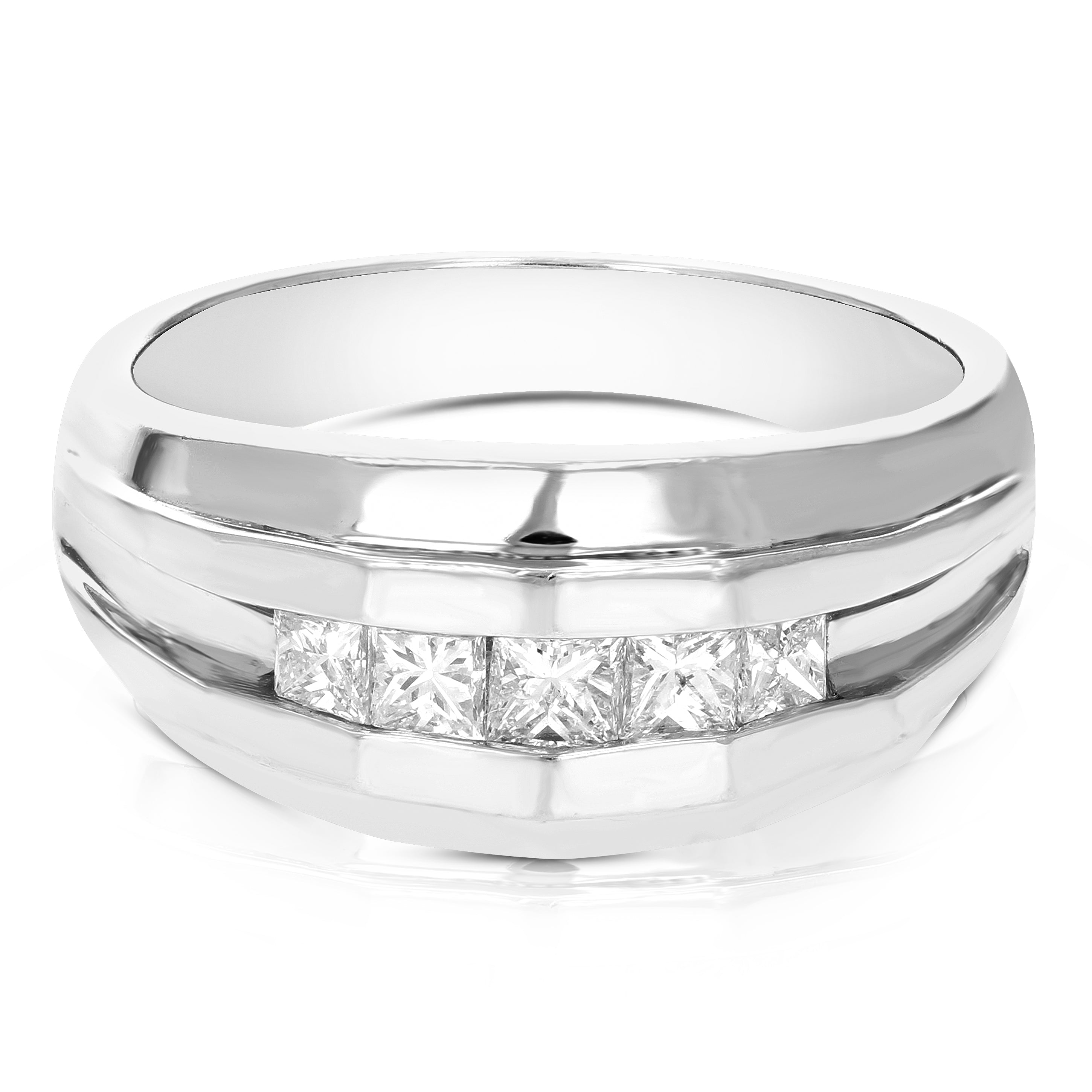 Five Princess Diamond Men's Ring